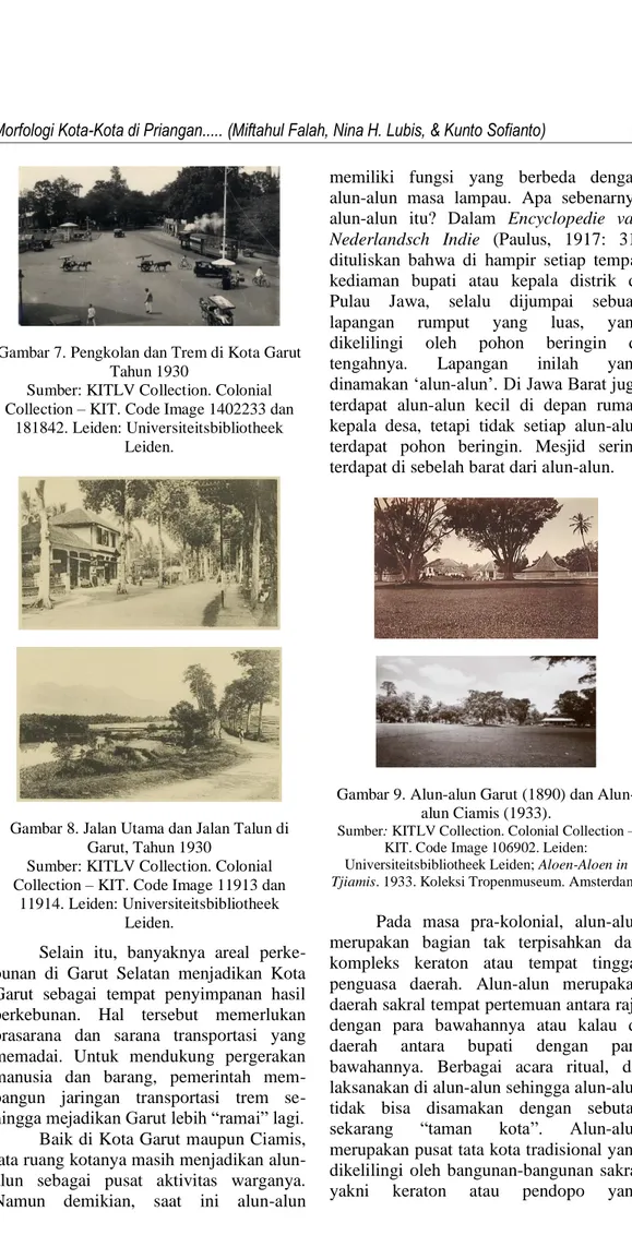Gambar 7. Pengkolan dan Trem di Kota Garut  Tahun 1930 
