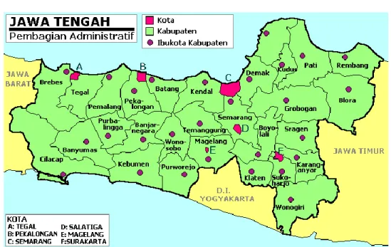 Gambar 5. Peta Provinsi Jawa Tengah 