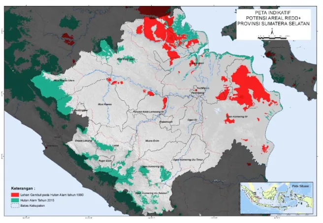Gambar 9. Sebaran sisa hutan alam pada tahun 2015 menurut wilayah KPH 