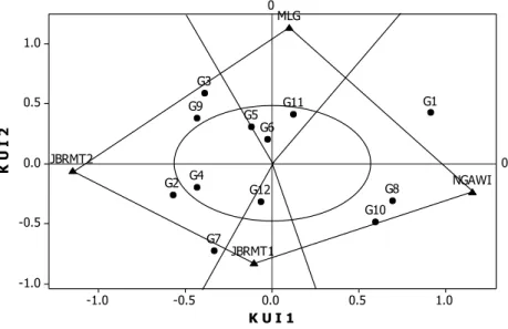 Gambar 5 Biplot AMMI2 