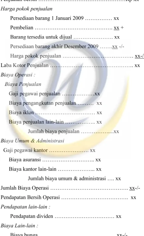 Tabel 2.2  PT “ABC” 