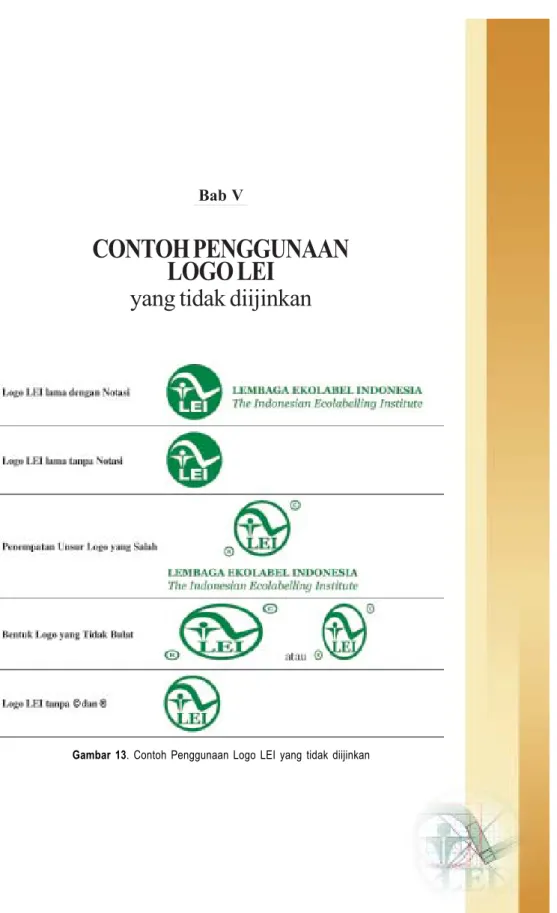 Gambar 13. Contoh Penggunaan Logo LEI yang tidak diijinkan