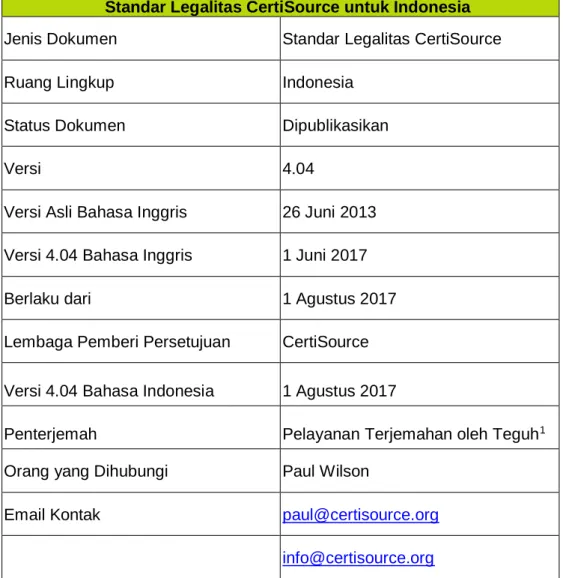 Tabel 1  Ringkasan Dokumen 