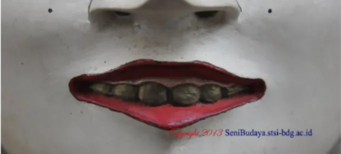 Gambar  4.  Bentuk  mulut  agak  terbuka  dan  bibir berwarna  merah  disebut  dengan  bentuk  mulut  mesem.