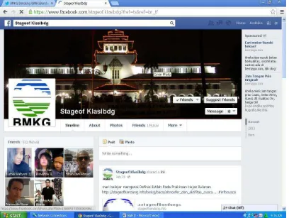 Gambar 2.1 Meng-update Jejaring Sosial BMKG Stageof Klas I Bandung 