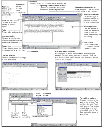 Gambar 3 Fitur Utama Aplikasi Word Processing 