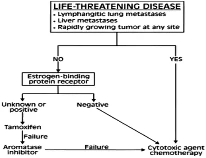 Gambar 2.5 Alur penatalaksanaan kanker payudara stadium metastase Sumber: Charles and Cascioto, 2000