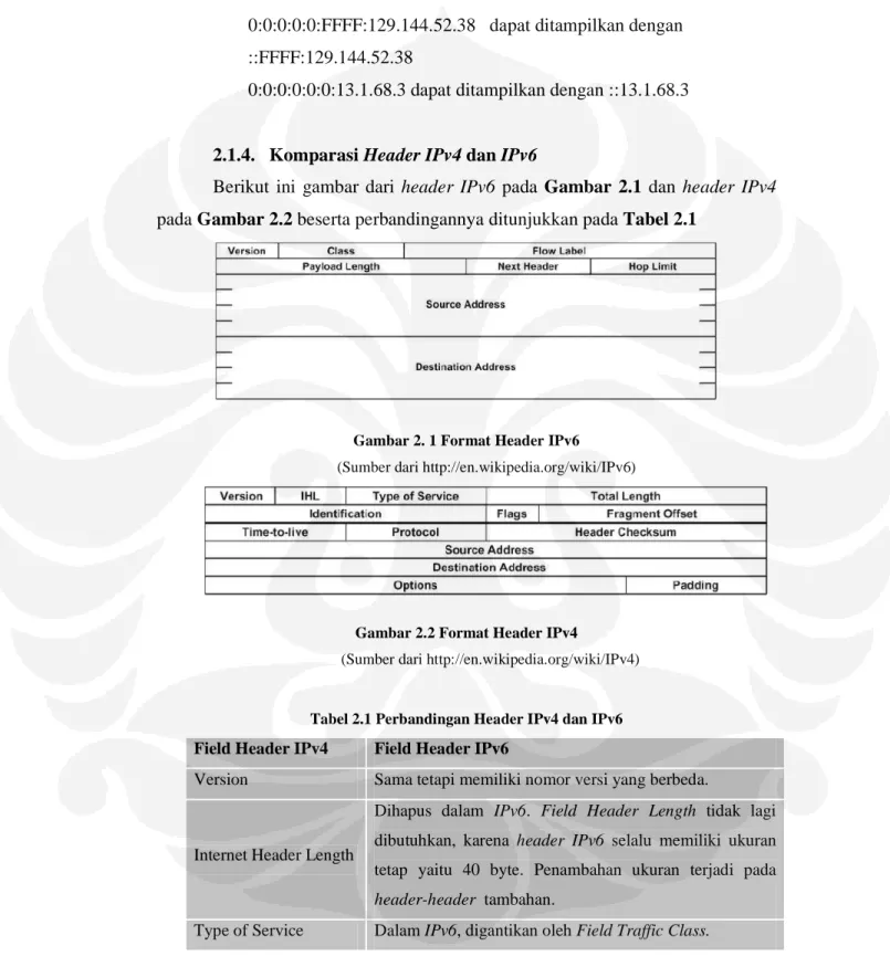 Gambar 2. 1 Format Header IPv6 
