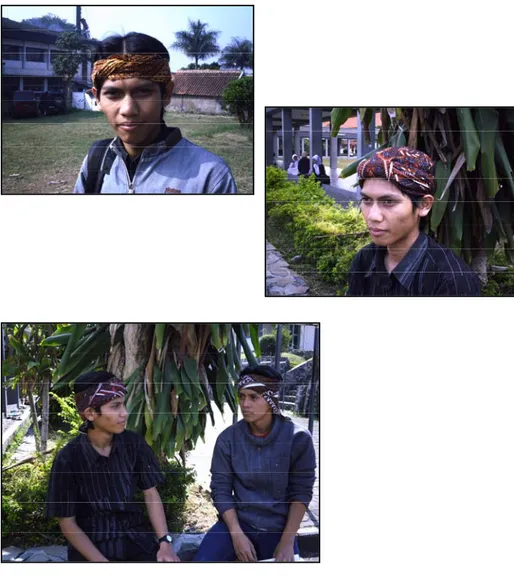 Gambar IV. 5 Mahasiswa memakai berbagai model iket Sunda  (Sumber: Dok.2006) 