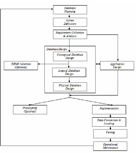 Gambar 2.3 Database  system development lifecycle  (sumber : connoly and Begg, 2010, p314) 