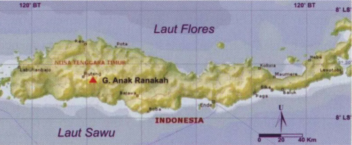 Gambar 2. Lokasi daerah Gunung Anak Ranakah, Nusa Tenggara Timur.