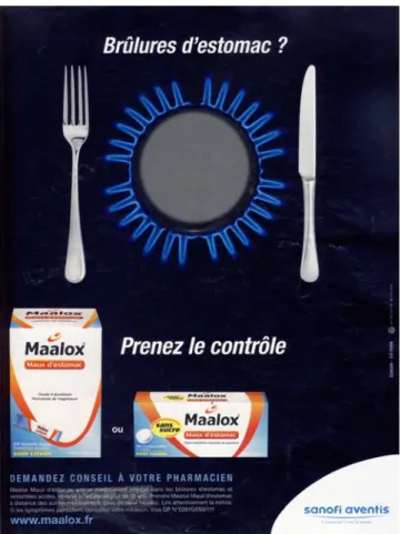 Gambar 5: Iklan Maalox Maux d’estomac 