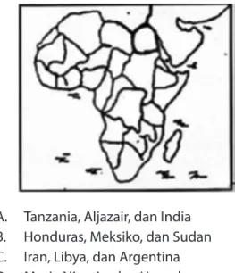Gambar di atas menunjukkan benua Afrika,  yang sebagian besar merupakan negara  berkembang, diataranya adalah: Mesir, Nige­