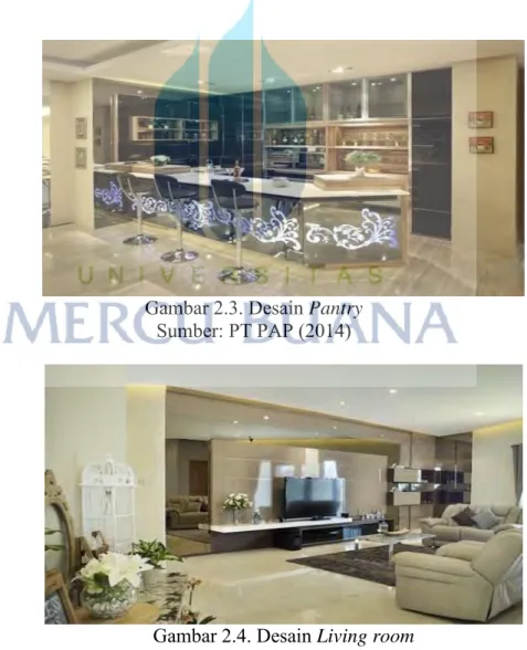 Gambar 2.3. Desain Pantry  Sumber: PT PAP (2014) 