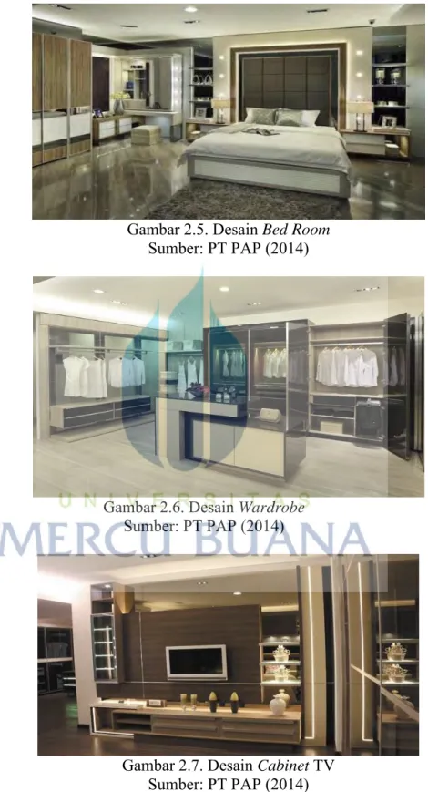 Gambar 2.5. Desain Bed Room  Sumber: PT PAP (2014) 