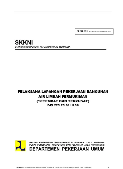 SKKNI STANDAR KOMPETENSI KERJA NASIONAL INDONESIA