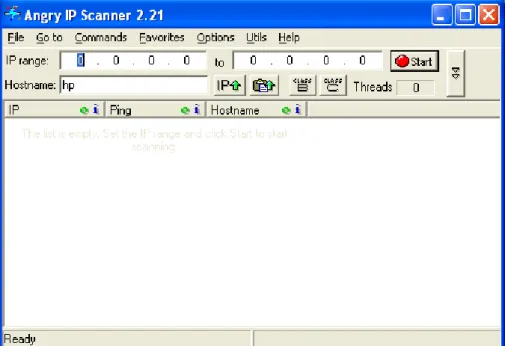 Gambar 4.16 Aplikasi Angry IP Scanner 