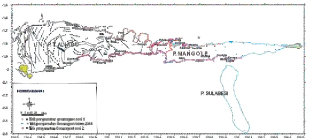 Gambar 8. Peta anomali magnet total daerah Taliabu – Mangole
