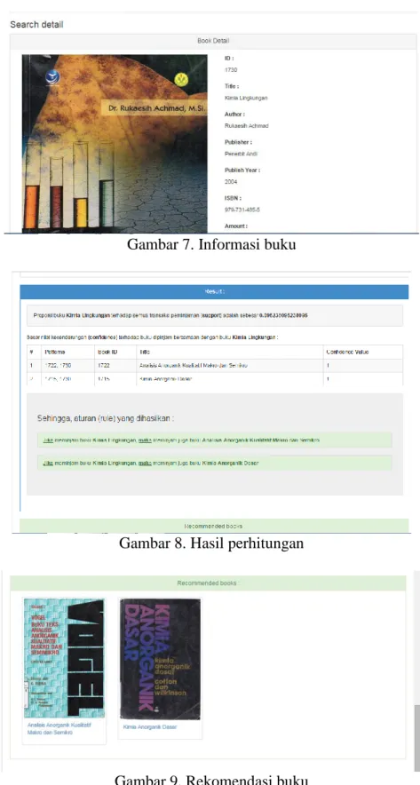 Gambar 7. Informasi buku 