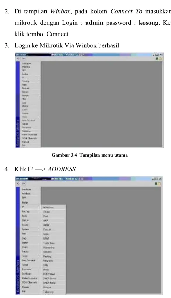 Gambar 3.4  Tampilan menu utama
