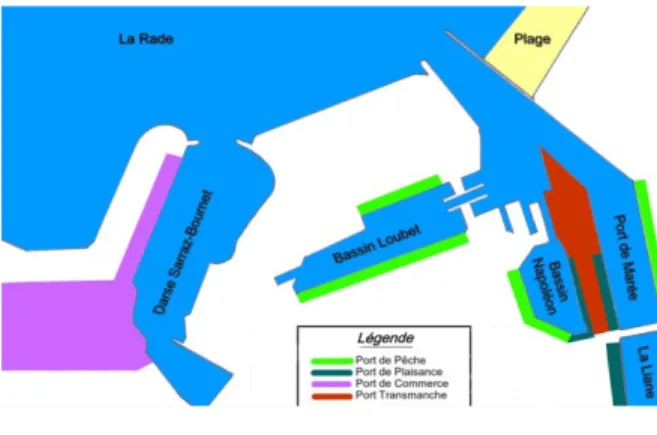 Gambar  2.    Lay  out  Pelabuhan  Perikanan  Boulogne-sur- Boulogne-sur-Mer (Prancis)  