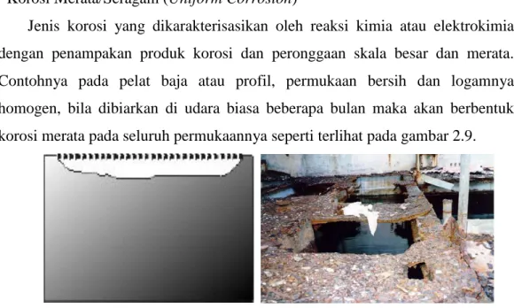 Gambar 2.9 Korosi seragam [8]. 