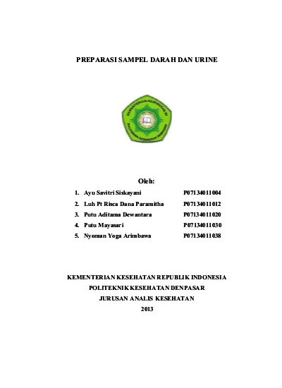 jurnal preparasi sampel