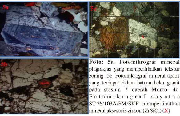 Tabel 1: Hasil analisis geokimia Major Element sampel batuan pada daerah penelitian