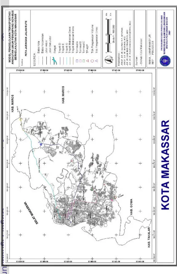 Gambar 39. Peta Jaringan Jalan dan Rute AUPNB Kota Makassar