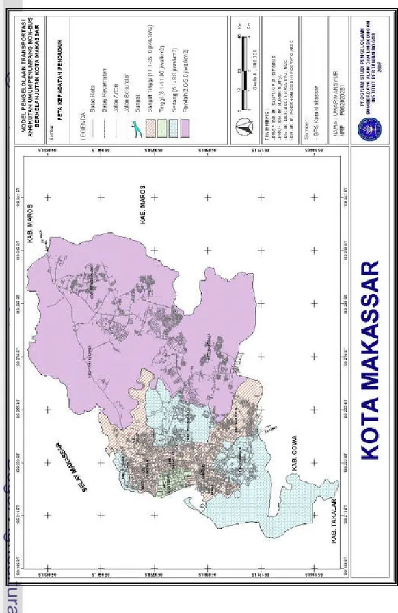 Gambar 40. Peta Kepadatan Penduduk Kota Makassar