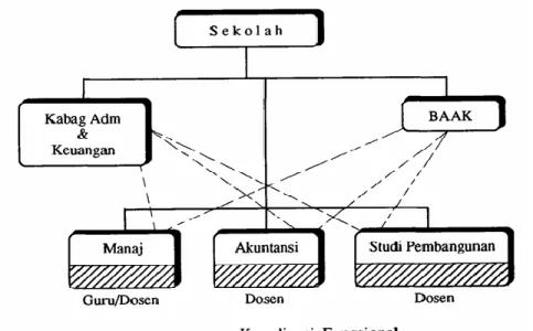 Gambar struktur organisasi Lini dan Fungsional 