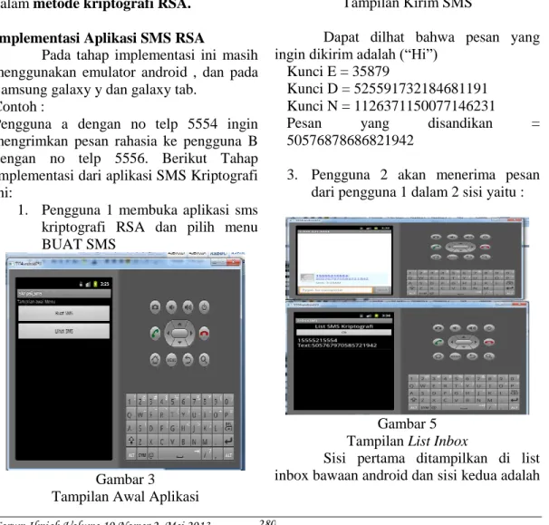 Gambar 4  Tampilan Kirim SMS 