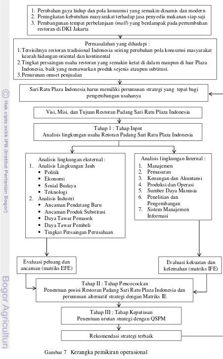 Gambar 7   Kerangka pemikiran operasional