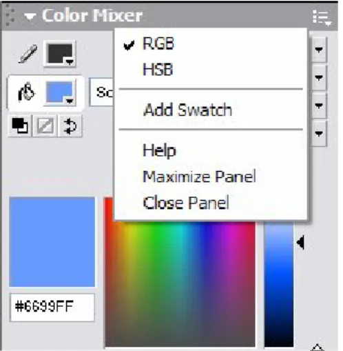 Gambar 2.18 Sebuah Panel dengan Pop Up menu.