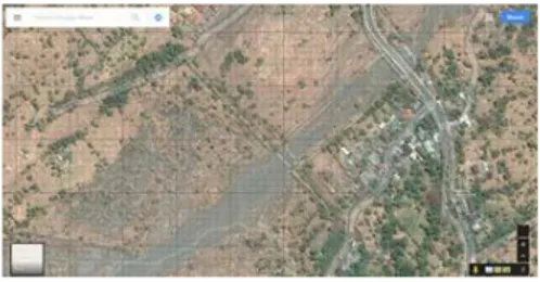 Gambar Citra Satelit yang diambil bulan Maret 2015 nampak seperti gambar 2. Nampak pula 