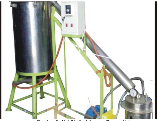 Gambar 3. Alat Distilasi dengan Pompa Vakum Ekstraksi berkesinambungan