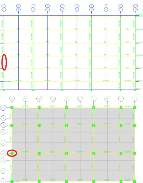 Gambar 8.6. Perencanaan HBK Interior 1.           Data struktur f’c = 30 Mpa d sengkang = 13 mm fy = 360 Mpa Data kolom: Bc = 500 mm Hc = 500 mm H top = 4000 mm H bottom = 3500 mm Jumlah tulangan = 12