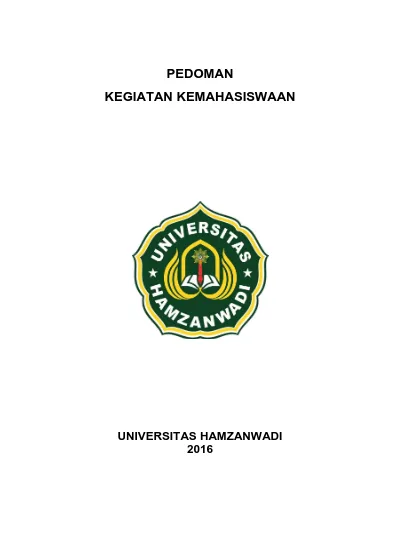 PEDOMAN KEGIATAN KEMAHASISWAAN