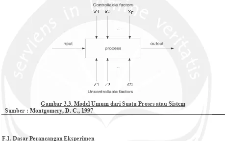 Gambar 3.3. Model Umum dari Suatu Proses atau Sistem