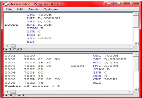 Gambar 4. Program 4.1 setelah di buat pada assembler 