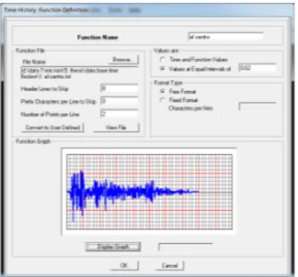Gambar 4 Time history fucntion definition 