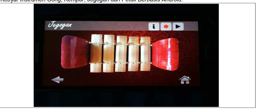 Gambar 8. Tampilan Gameplay Instrumen Gong Lanang pada Aplikasi Gamelan Gong Kebyar.  