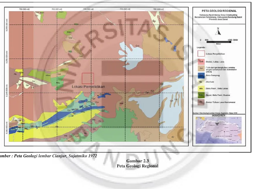 Gambar 2.3  Peta Geologi Regional