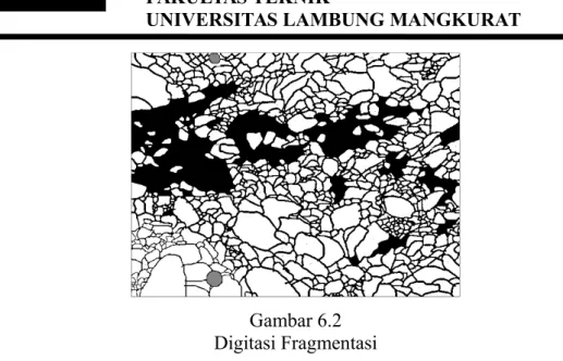 Gambar 6.2 Digitasi Fragmentasi c. Analisa Ukuran (Size Analysis)