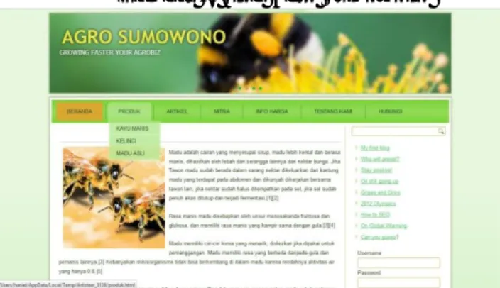 Gambar 7.Blog Agro Sumowono 
