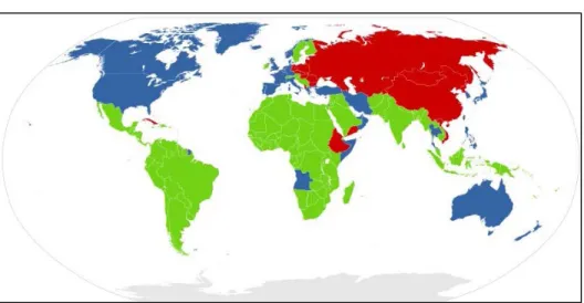 Gambar 1. : Peta Geopolitik Dunia 1945-1991