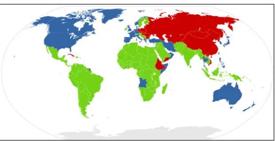 Gambar 1. : Peta Geopolitik Dunia 1945-1991 