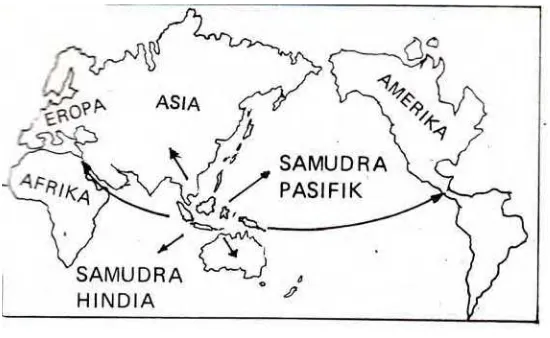 Gambar 1.1 Peta letak geografis Indonesia