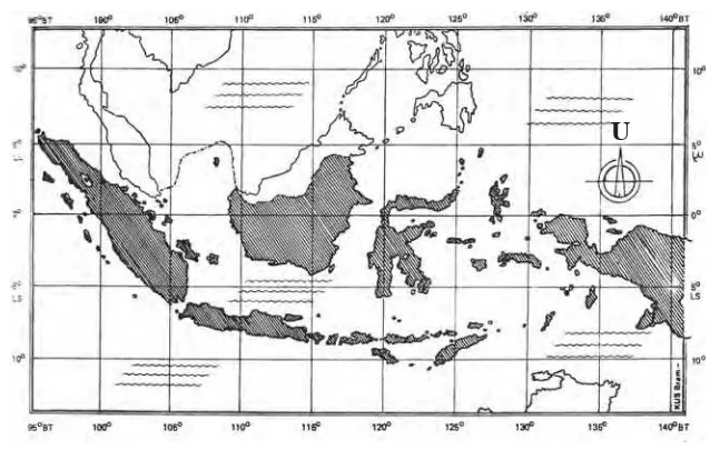 Gambar 1.2 Peta letak astronomis Indonesia