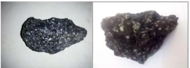Gambar 10. Basalt porphyritic (kiri) dan pyroclastic  breccia (kanan) 